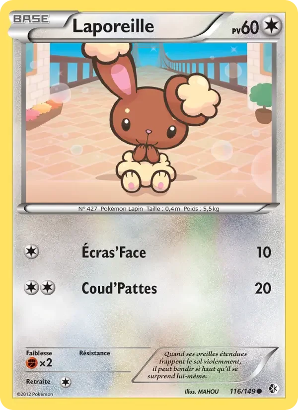 Carte Pokémon Laporeille — Frontières Franchies