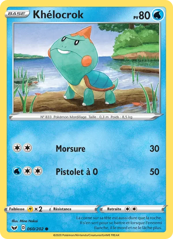 Carte Pokémon Khélocrok — Épée et Bouclier