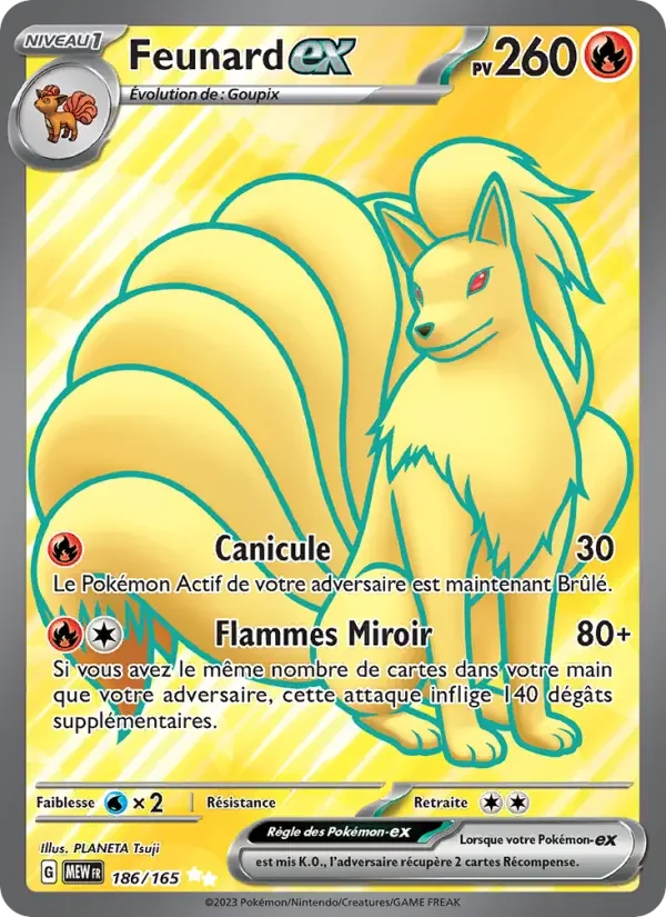 Carte Pokémon Feunard-ex — Pokémon 151