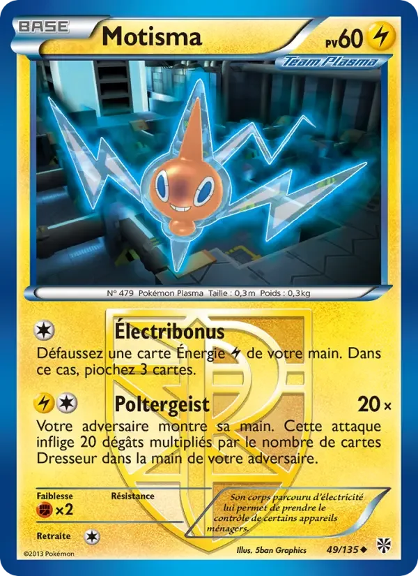Carte Pokémon Motisma — Tempête Plasma