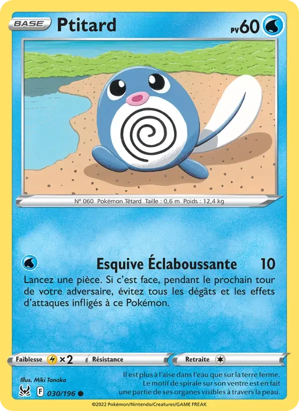 Carte Pokémon Ptitard — Origine Perdue