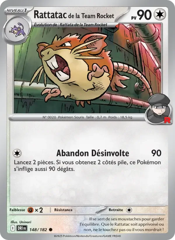 Carte Pokémon Rattatac de la Team Rocket — Rivalités Destinées