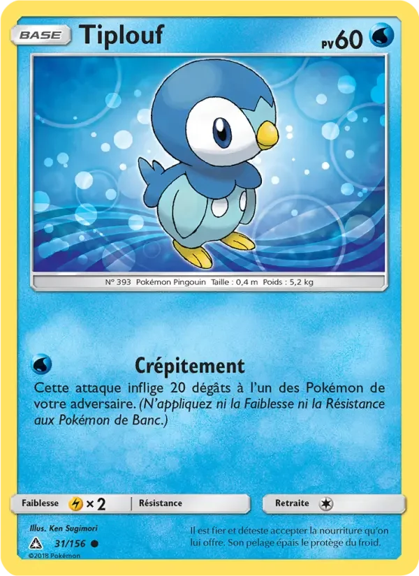 Carte Pokémon Tiplouf — Ultra-Prisme