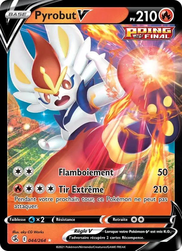 Carte Pokémon Pyrobut V — Poing de Fusion