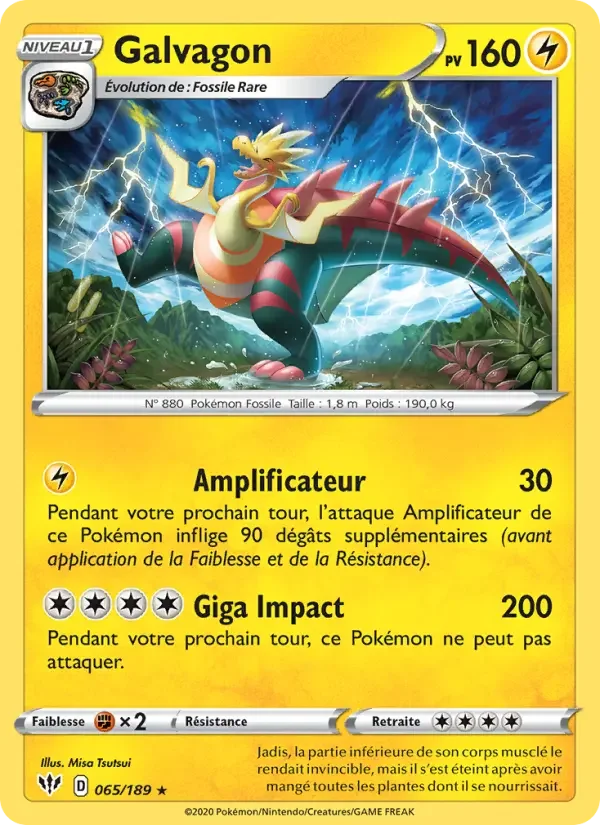Carte Pokémon Galvagon — Ténèbres Embrasées