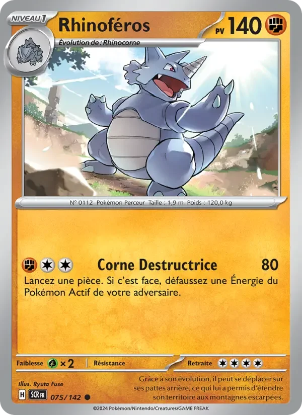 Carte Pokémon Rhinoféros — Couronne Stellaire