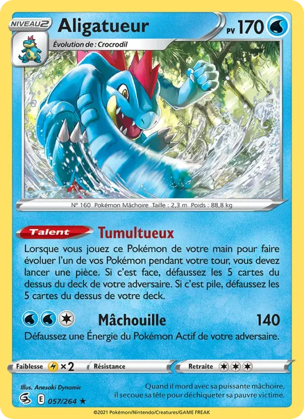 Carte Pokémon Aligatueur — Poing de Fusion