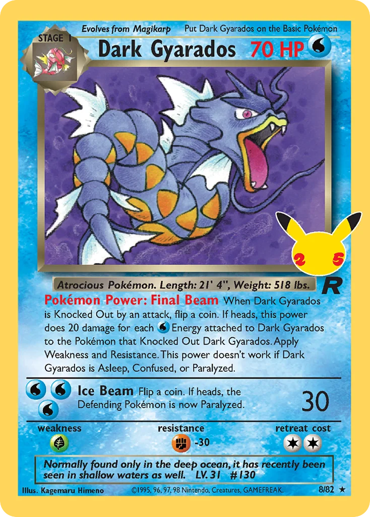 Carte Pokémon Léviator obscur — Célébrations