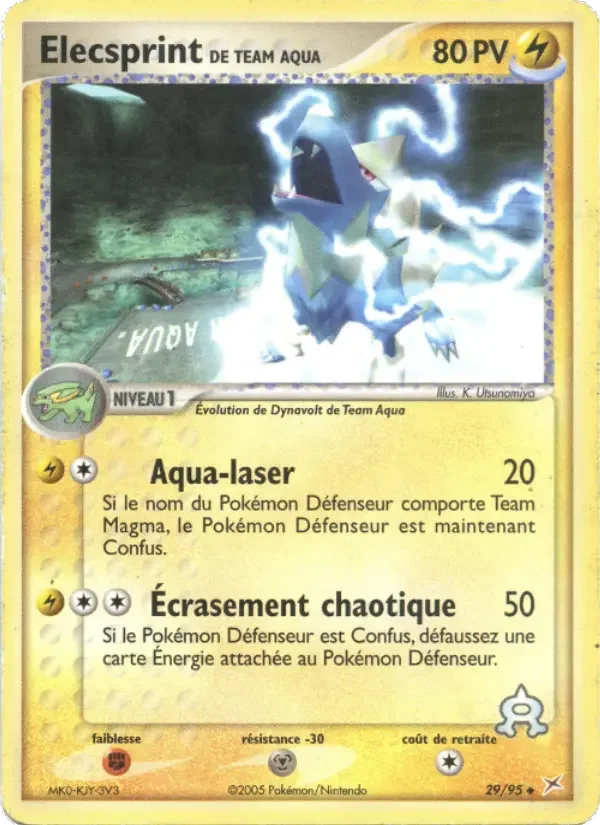 Carte Pokémon Elecsprint de Team Aqua — Team Magma vs Team Aqua