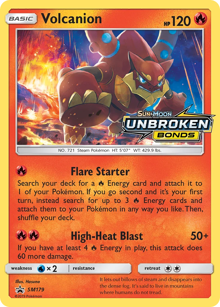 Carte Pokémon Volcanion — Promos Soleil et Lune