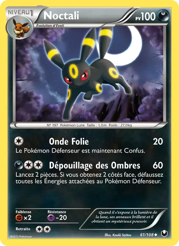 Carte Pokémon Noctali — Explorateurs Obscurs