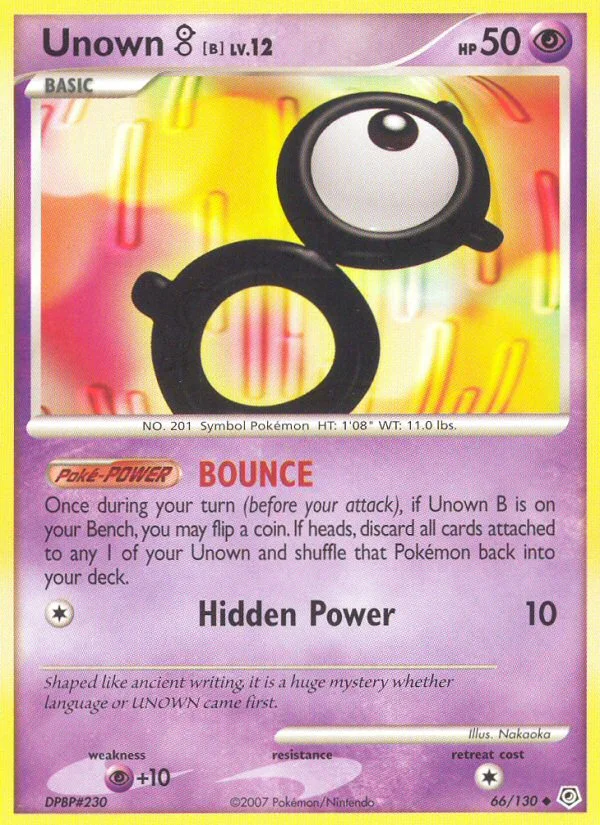 Carte Pokémon Zarbi B — Diamant & Perle