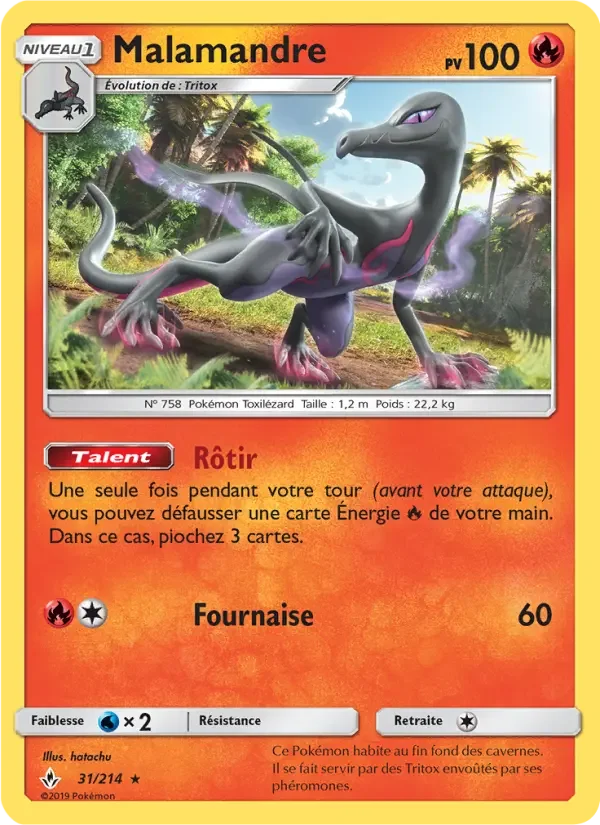 Carte Pokémon Malamandre — Alliance Infaillible