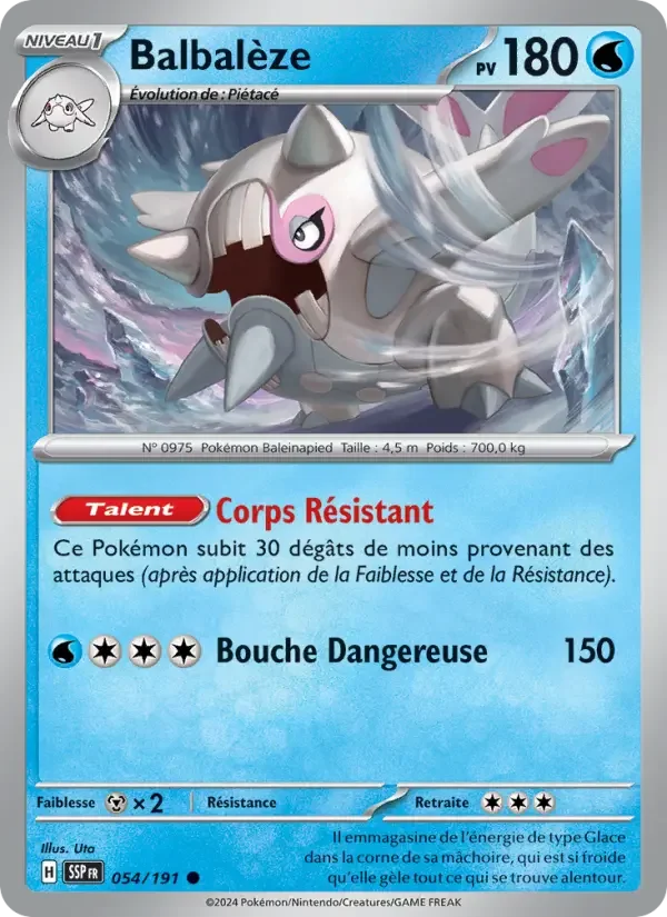 Carte Pokémon Balbalèze — Étincelles Déferlantes