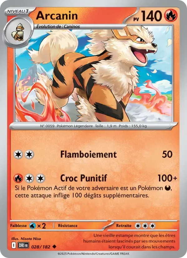 Carte Pokémon Arcanin — Rivalités Destinées