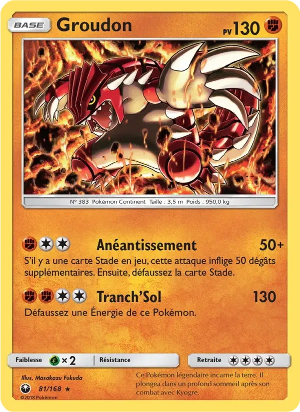 Carte Pokémon Groudon — Tempête Céleste