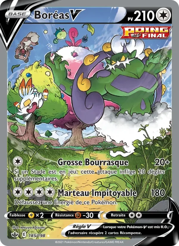 Carte Pokémon Boréas V — Règne de Glace