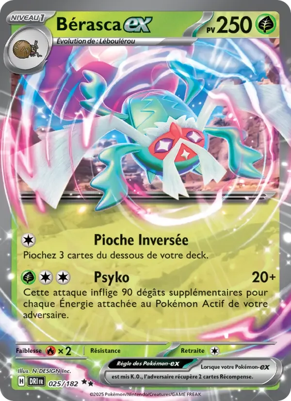 Carte Pokémon Bérasca-ex — Rivalités Destinées