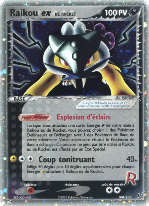 Carte Raikou ex de Rocket