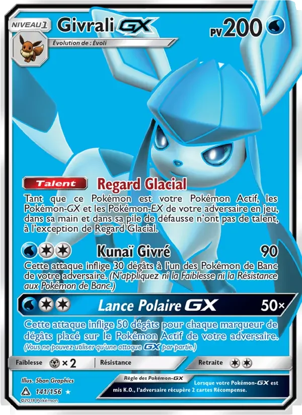 Carte Pokémon Givrali GX — Ultra-Prisme