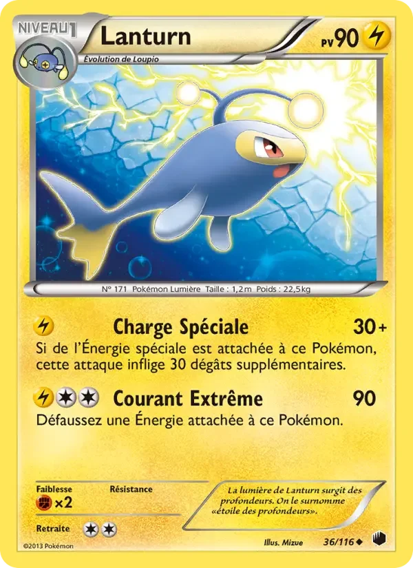 Carte Pokémon Lanturn — Glaciation Plasma