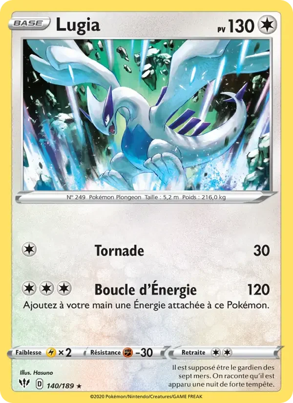Carte Pokémon Lugia — Ténèbres Embrasées