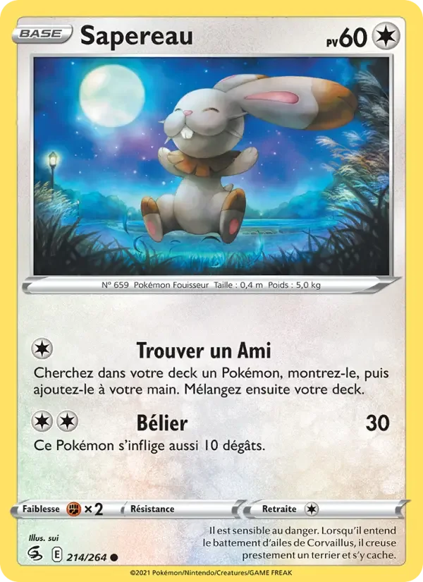 Carte Pokémon Sapereau — Poing de Fusion