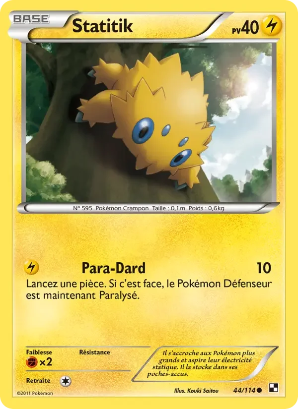 Carte Pokémon Statitik — Noir & Blanc