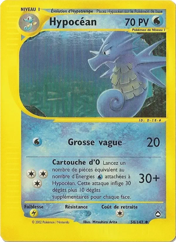 Carte Pokémon Hypocéan — Aquapolis