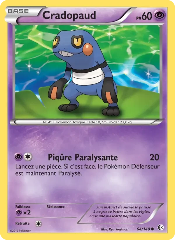 Carte Pokémon Cradopaud — Frontières Franchies