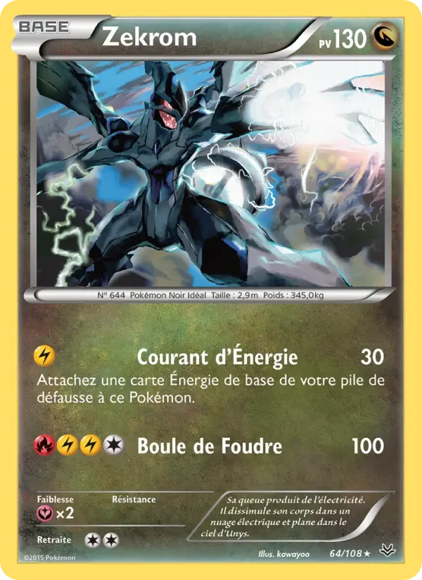 Carte Pokémon Zekrom — Ciel Rugissant