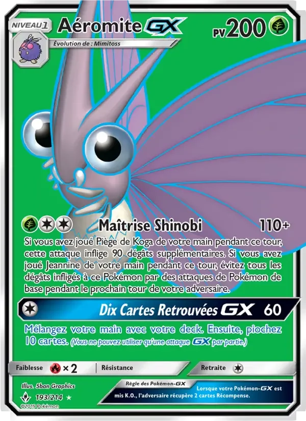 Carte Pokémon Aéromite GX — Alliance Infaillible