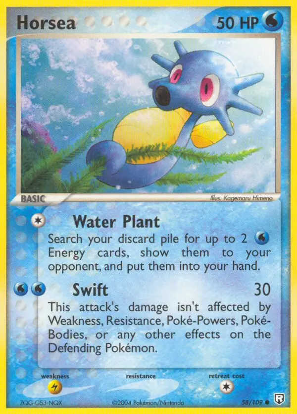 Carte Pokémon Hypotrempe — EX Team Rocket Returns