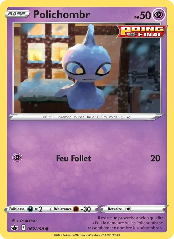 Carte Pokémon Polichombr — Règne de Glace