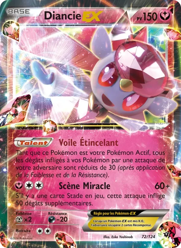 Carte Pokémon Diancie EX — Impact des Destins