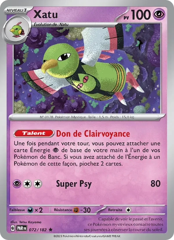 Carte Pokémon Xatu — Faille Paradoxe