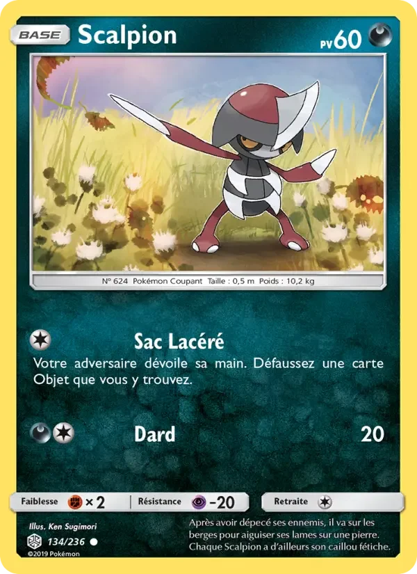 Carte Pokémon Scalpion — Éclipse Cosmique
