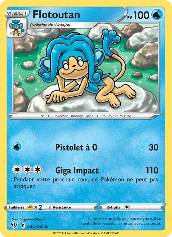 Carte Pokémon Flotoutan — Ténèbres Embrasées