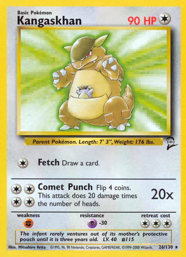 Carte Pokémon Kangourex — Base Set 2