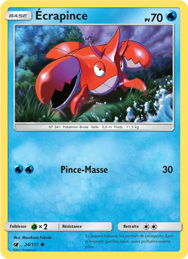 Carte Pokémon Écrapince — Invasion Carmin