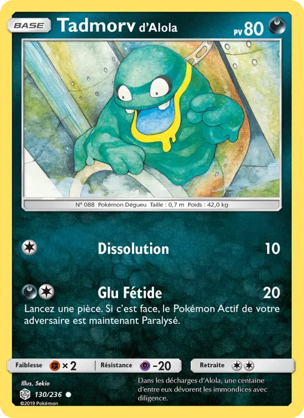 Carte Pokémon Tadmorv d’Alola — Éclipse Cosmique