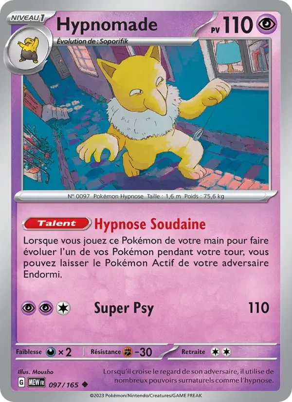 Carte Pokémon Hypnomade — Pokémon 151