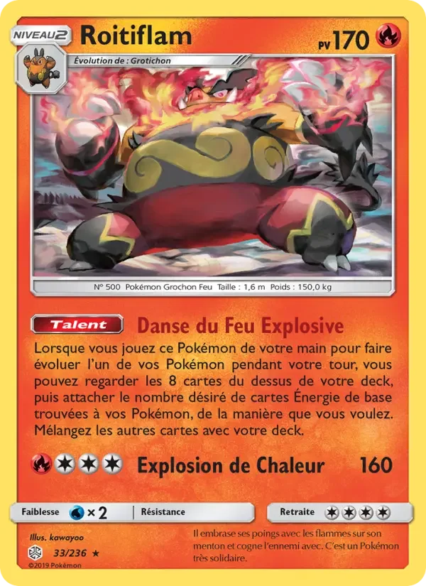 Carte Pokémon Roitiflam — Éclipse Cosmique