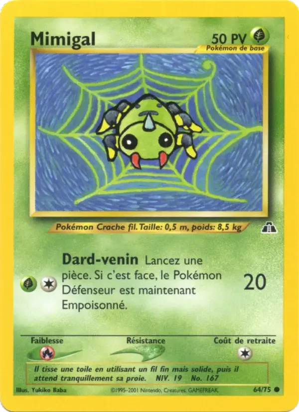Carte Pokémon Mimigal — Neo Discovery