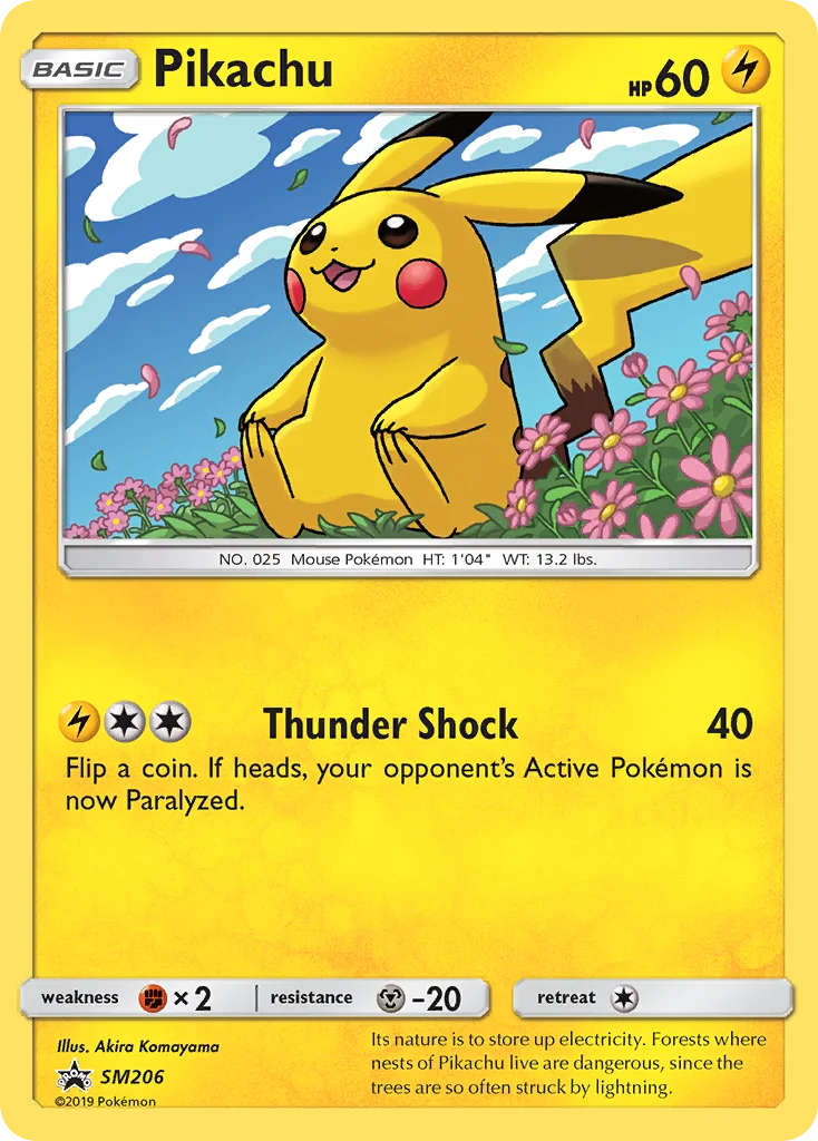 Carte Pokémon Pikachu — Promos Soleil et Lune