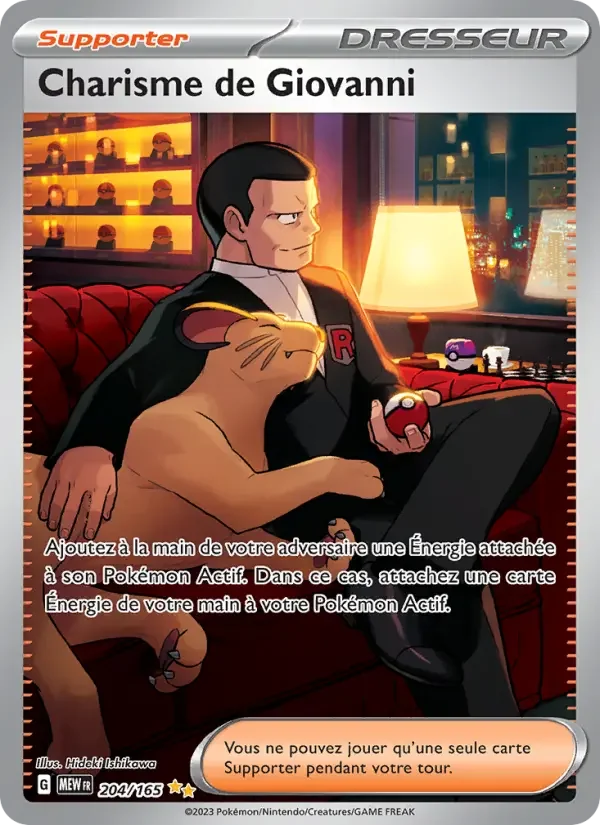 Carte Charisme de Giovanni