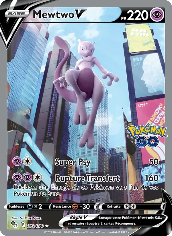 Carte Pokémon Mewtwo V — Pokémon GO