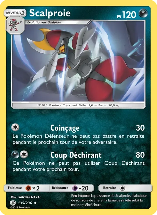 Carte Pokémon Scalproie — Éclipse Cosmique