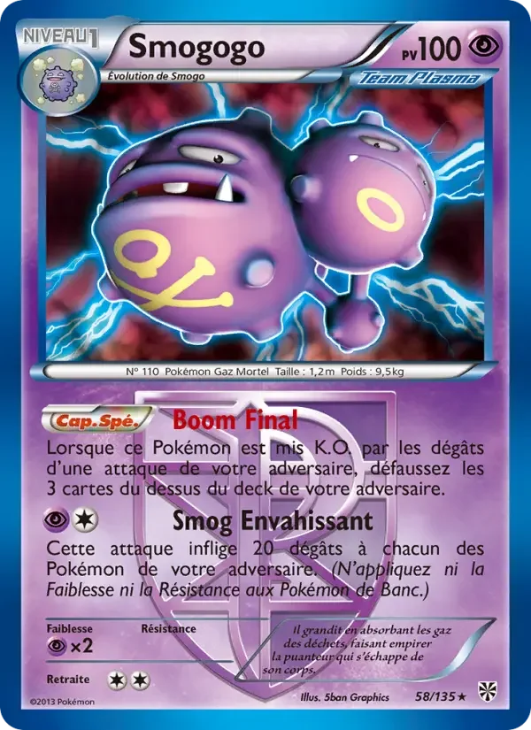Carte Pokémon Smogogo — Tempête Plasma