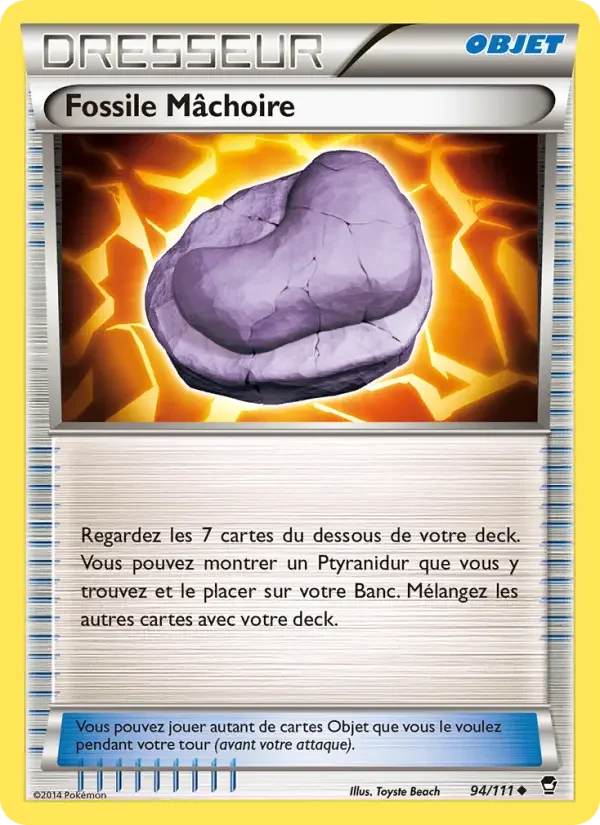Carte Pokémon Fossile Mâchoire — Poings Furieux